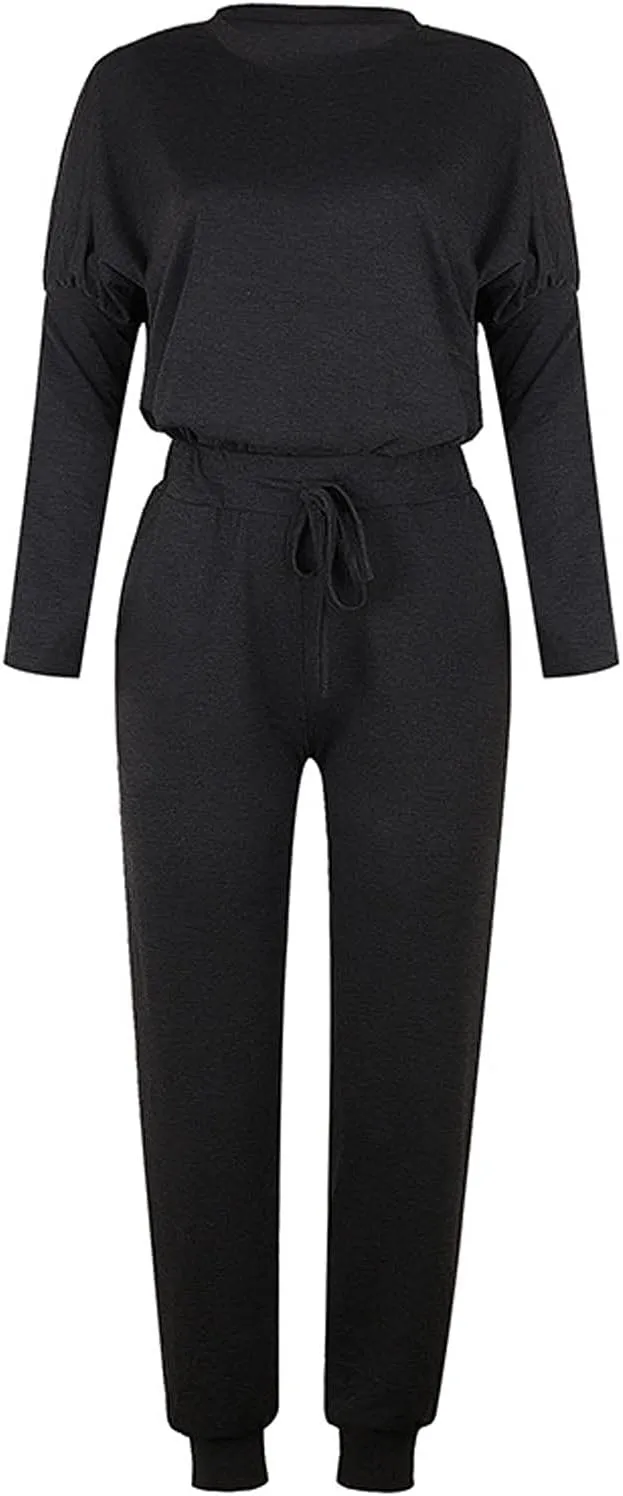 Sweatsuits Women 2 Piece Outfit Long Sleeve and Pants Set Loose Fit Lounge Set Casual Tracksuit Summer Track Suit