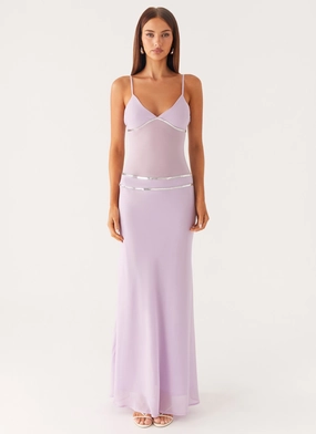 Sweet On You Maxi Dress - Lavender Elasticated Back Panel Sweet On You Maxi Dress - Lavender Soft Weave Bold Movement