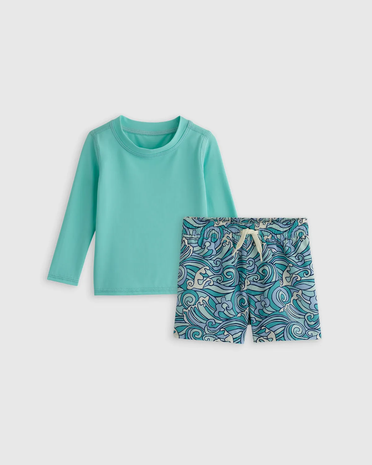 Swim Trunk and Rash Guard Set