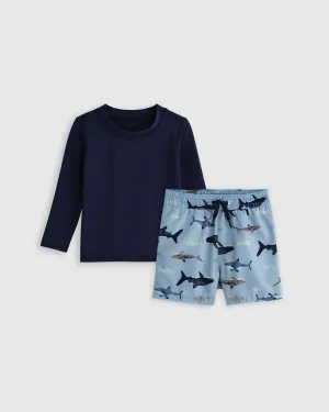 Swim Trunk and Rash Guard Set