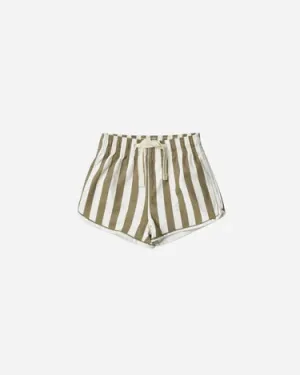 Swim Trunk || Olive Stripe