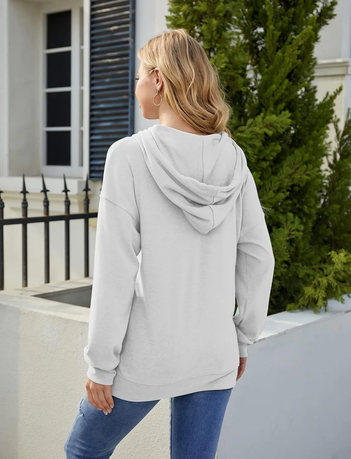 Syellowafter Women Casual Hoodie Long Sleeves Fashion Pullover Loose Fit Tunic Winter Tops Comfy Shirts