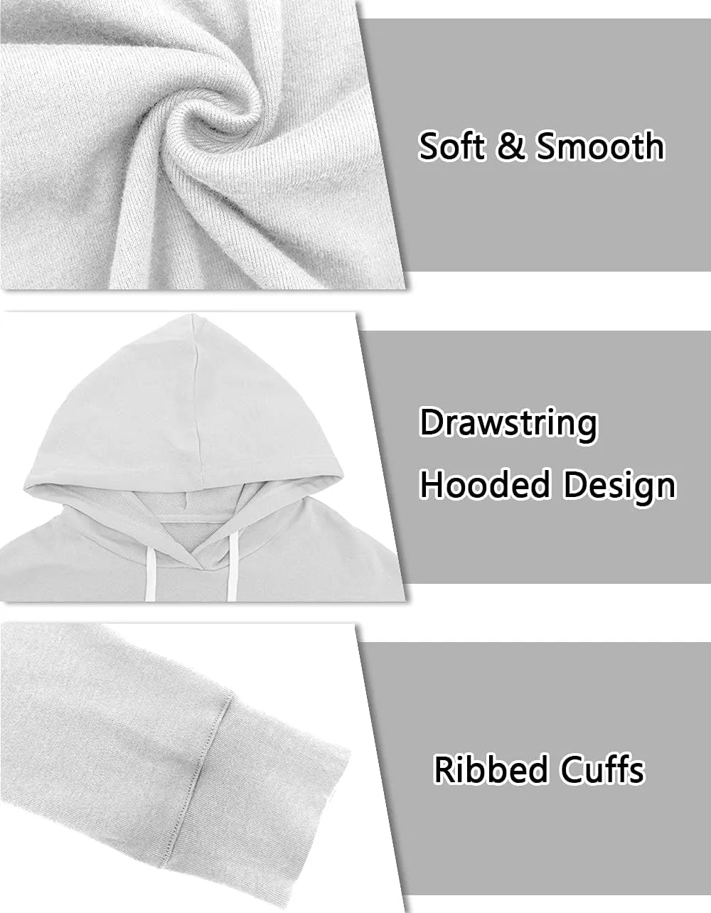 Syellowafter Women Casual Hoodie Long Sleeves Fashion Pullover Loose Fit Tunic Winter Tops Comfy Shirts