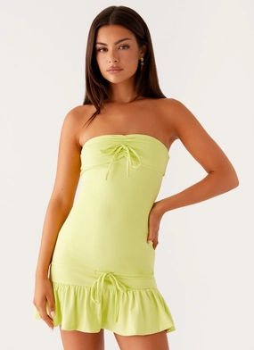 Tabi Mini Dress - Sunny Lime Luxe Piece Tabi Mini Dress - Sunny Lime Gradient Shade Relaxed Wear