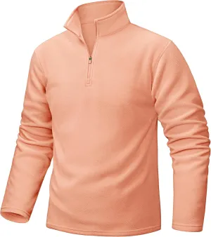 TACVASEN Men's Quarter Zip Pullover Mock Neck Sweatshirt Fleece Lightweight Fashion Sweaters Casual Activewear