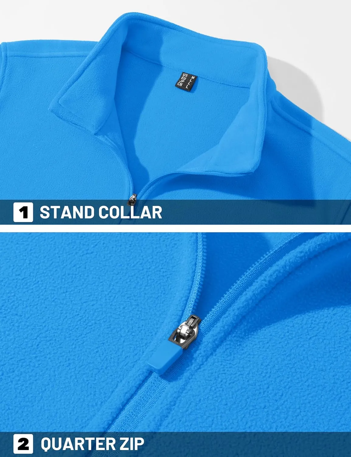 TACVASEN Men's Quarter Zip Pullover Mock Neck Sweatshirt Fleece Lightweight Fashion Sweaters Casual Activewear