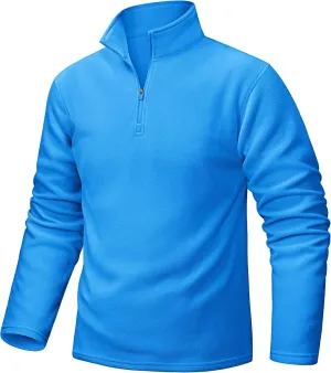 TACVASEN Men's Quarter Zip Pullover Mock Neck Sweatshirt Fleece Lightweight Fashion Sweaters Casual Activewear