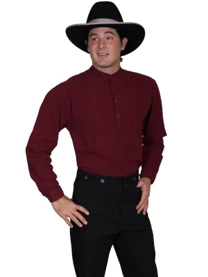Tagless Design Scully RangeWear Mens Burgundy 100% Cotton Inset Paisley L/S Western Shirt Breathable Style Scully RangeWear Mens Burgundy 100% Cotton Inset Paisley L/S Western Shirt