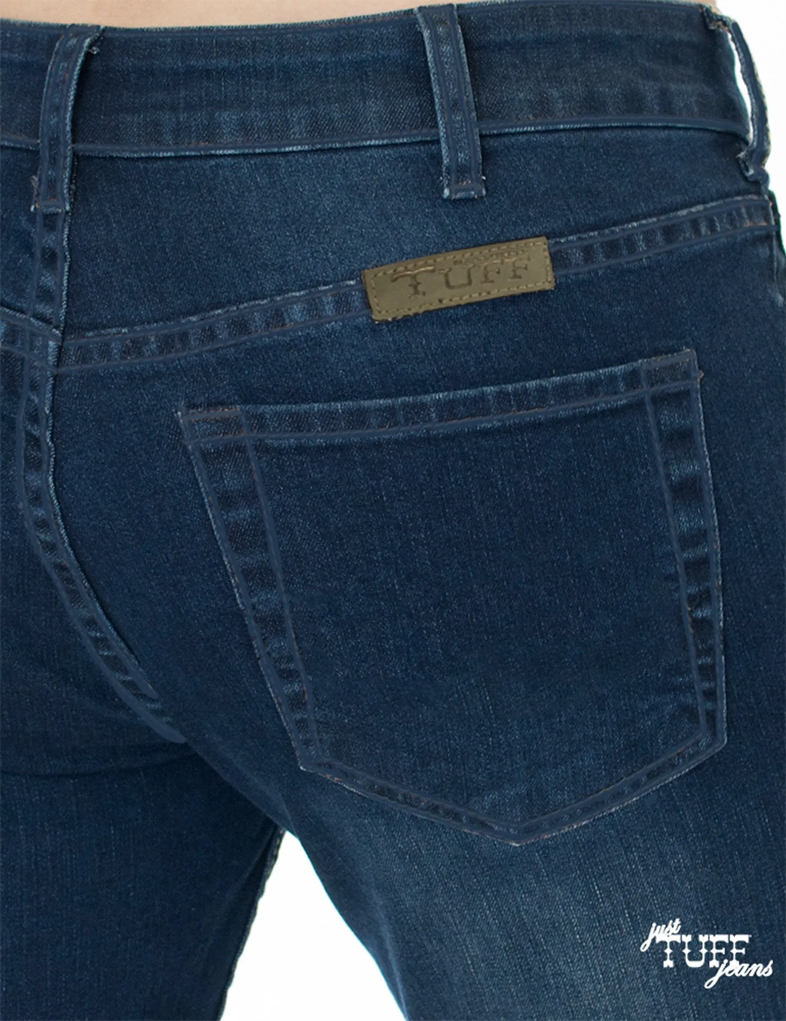 Winter Warmth Professional Wear Cowgirl Tuff Womens Medium Wash Cotton Blend Jeans Just Tuff