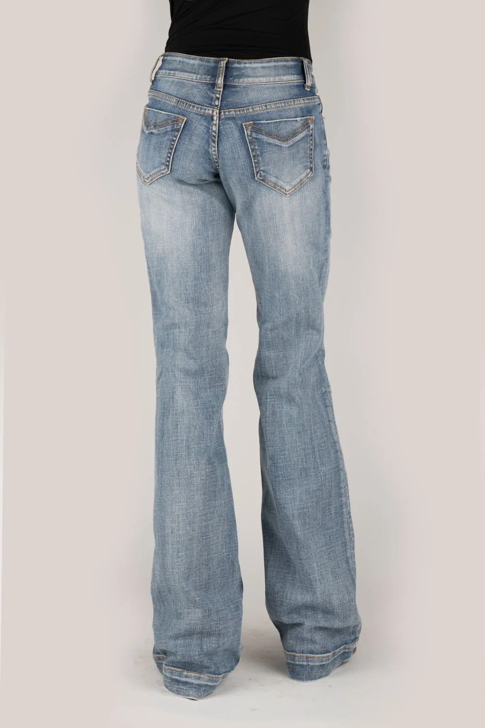 Stetson Womens Blue Cotton Blend 214 Trouser Raw Edge Jeans City Walk Bold Look