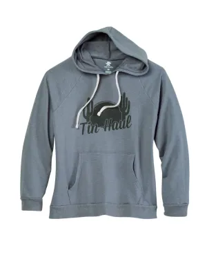 Tailored Edge Tin Haul Womens Cactus Sunset Grey Poly/Cotton Hoodie Loose Outdoor Adventure Work Meeting Unisex Look Tin Haul Womens Cactus Sunset Grey Poly/Cotton Hoodie