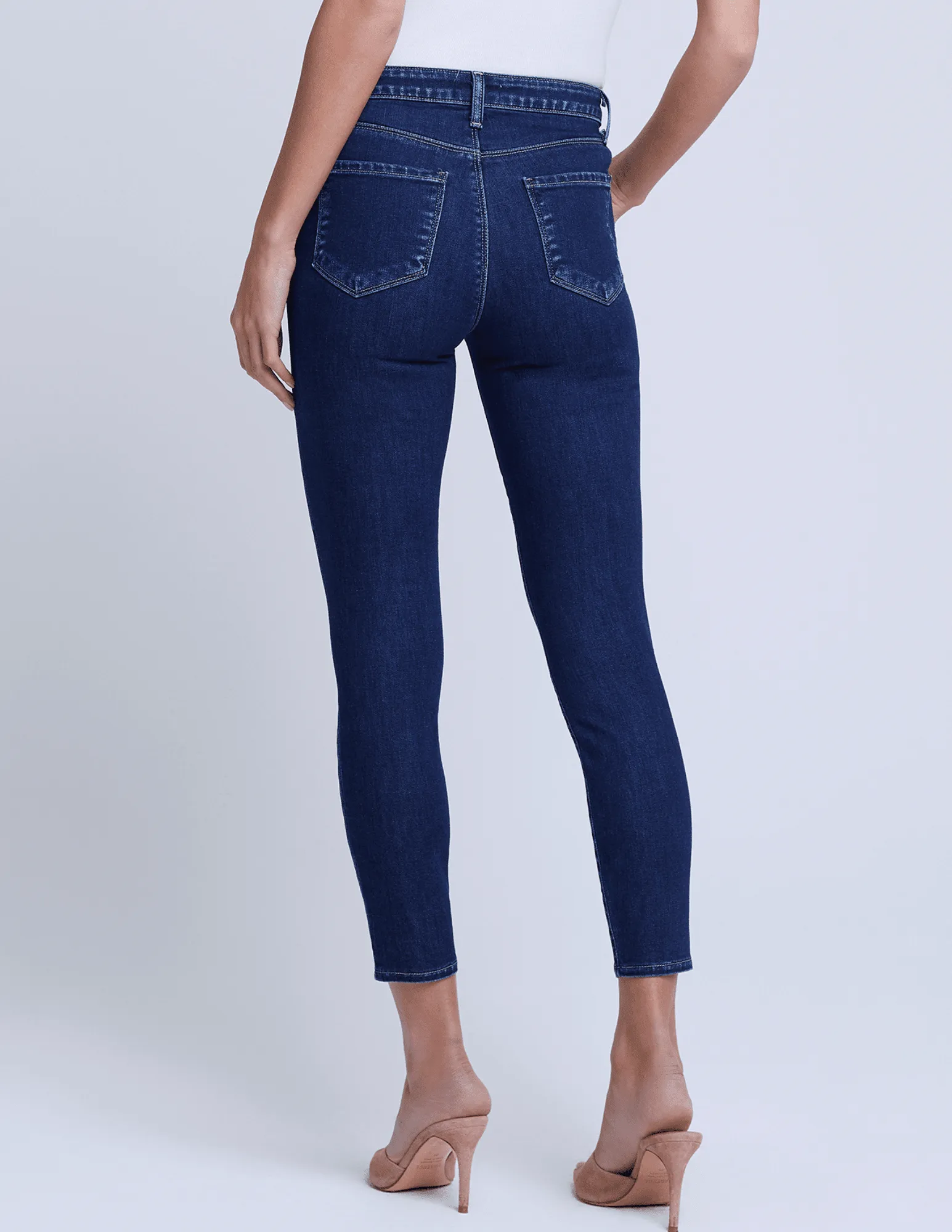 Soft Wash Treatment L??AGENCE Margot High Rise Skinny Jeans In 4am