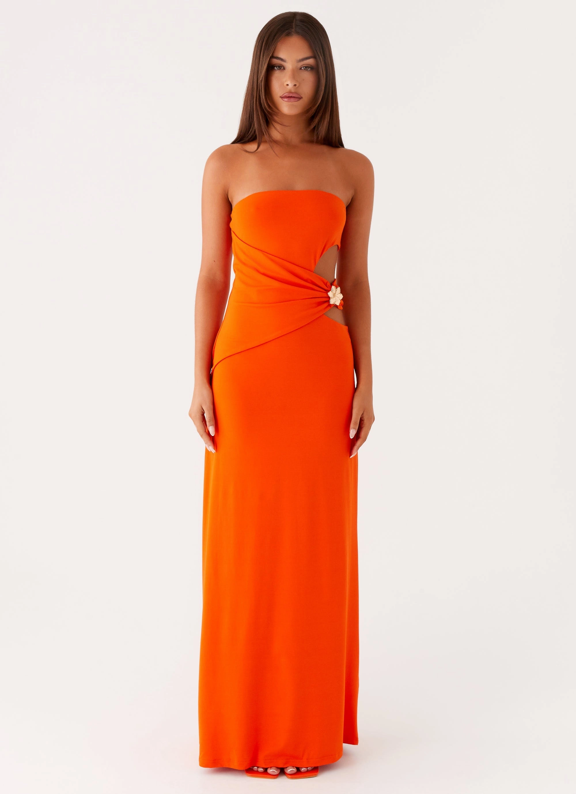 Anetta Maxi Dress - Orange Cool Shape