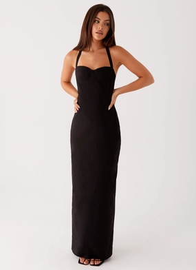 Tailored Wear Cheryl Maxi Dress - Black everyday elegance Ready Glow Cheryl Maxi Dress - Black