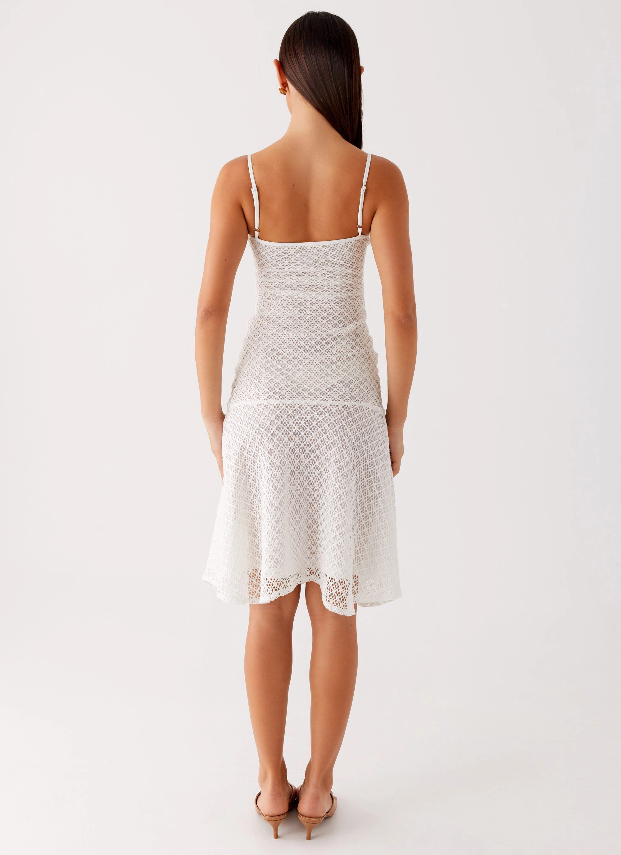 Tamar Midi Dress - White Timeless Beauty Versatile Cut