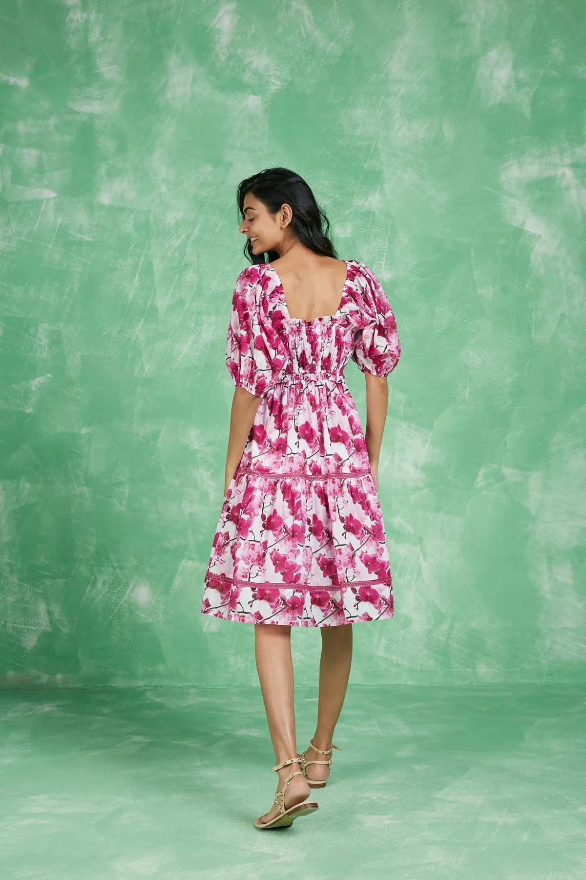 Chill Piece Autumn Mood Tamara Short Dress in Magenta Kochi