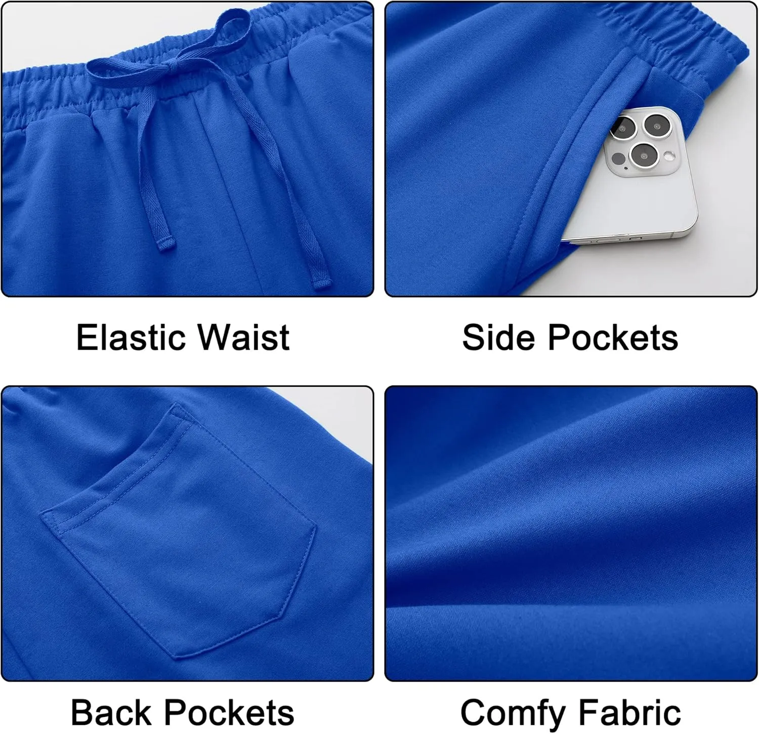 Tandisk Women's 5" Casual Jersey Cotton Shorts Lounge Yoga Pajama Walking Shorts with Pockets Activewear