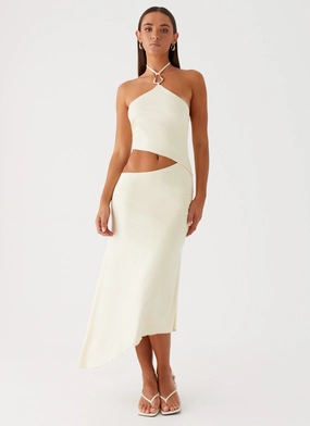 Tasha Maxi Dress - Lemon Chic Garment Classic Touch Chic Silhouette Tasha Maxi Dress - Lemon