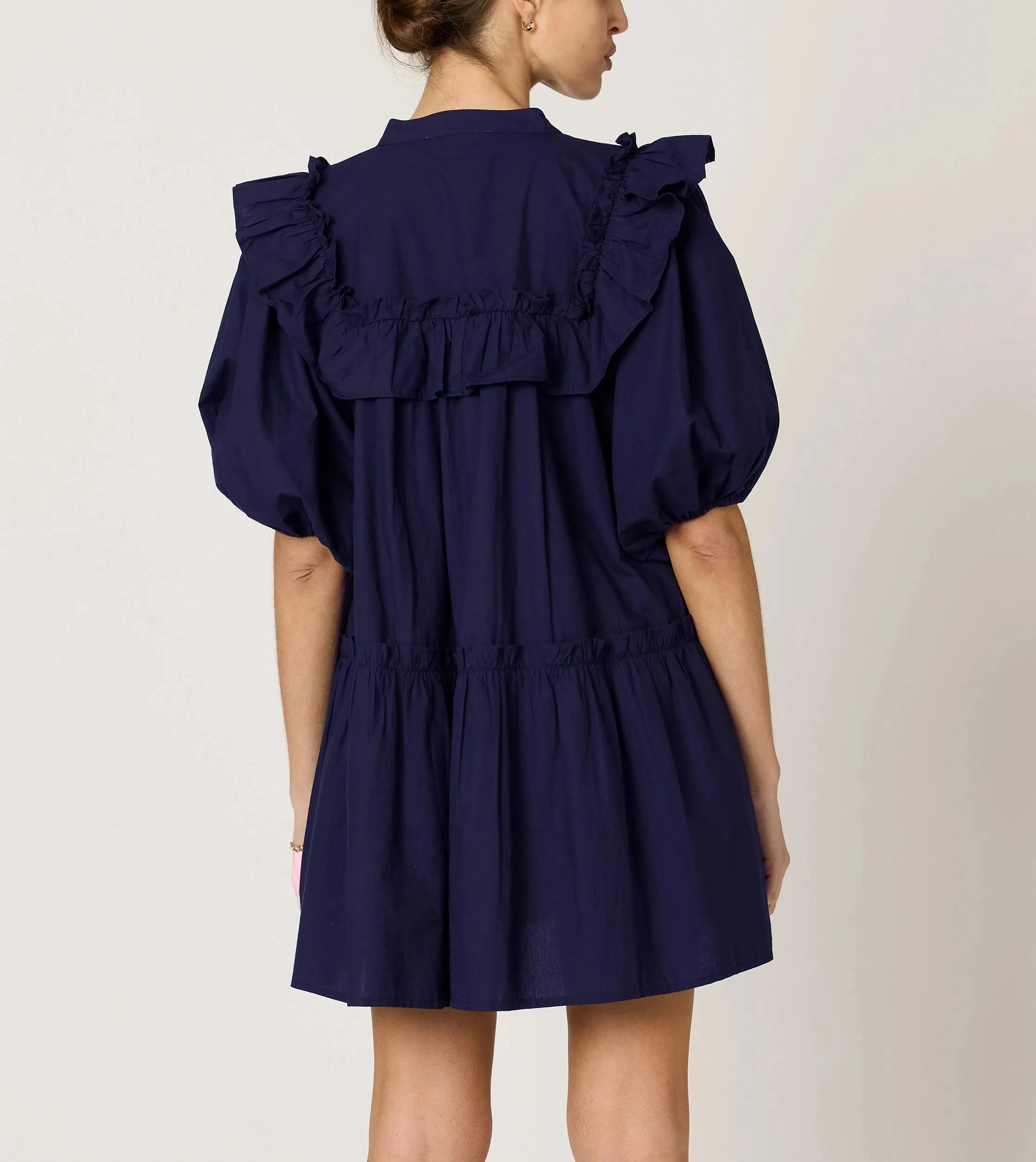 Tatiana Mini Dress | Navy Trendy Wearable Tonal-Panel