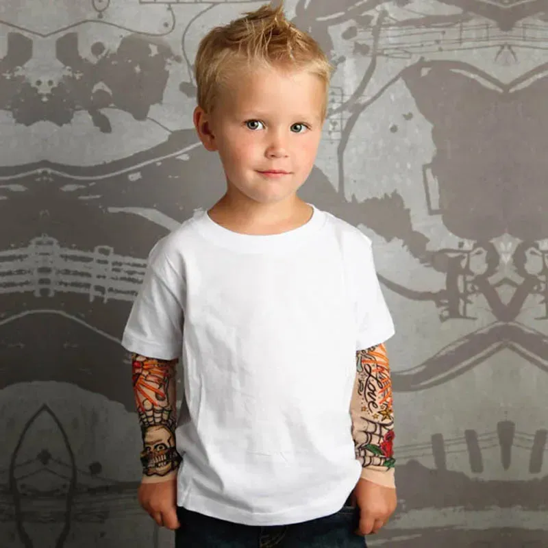 Tattoo Kids Clothes Boys Tees Cotton Long Sleeve Children's Clothing Girls T-Shirts Spring & Fall Boy Tops 2-7 Years