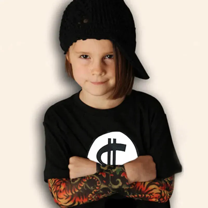 Tattoo Kids Clothes Boys Tees Cotton Long Sleeve Children's Clothing Girls T-Shirts Spring & Fall Boy Tops 2-7 Years