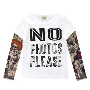 Tattoo Kids Clothes Boys Tees Cotton Long Sleeve Children's Clothing Girls T-Shirts Spring & Fall Boy Tops 2-7 Years