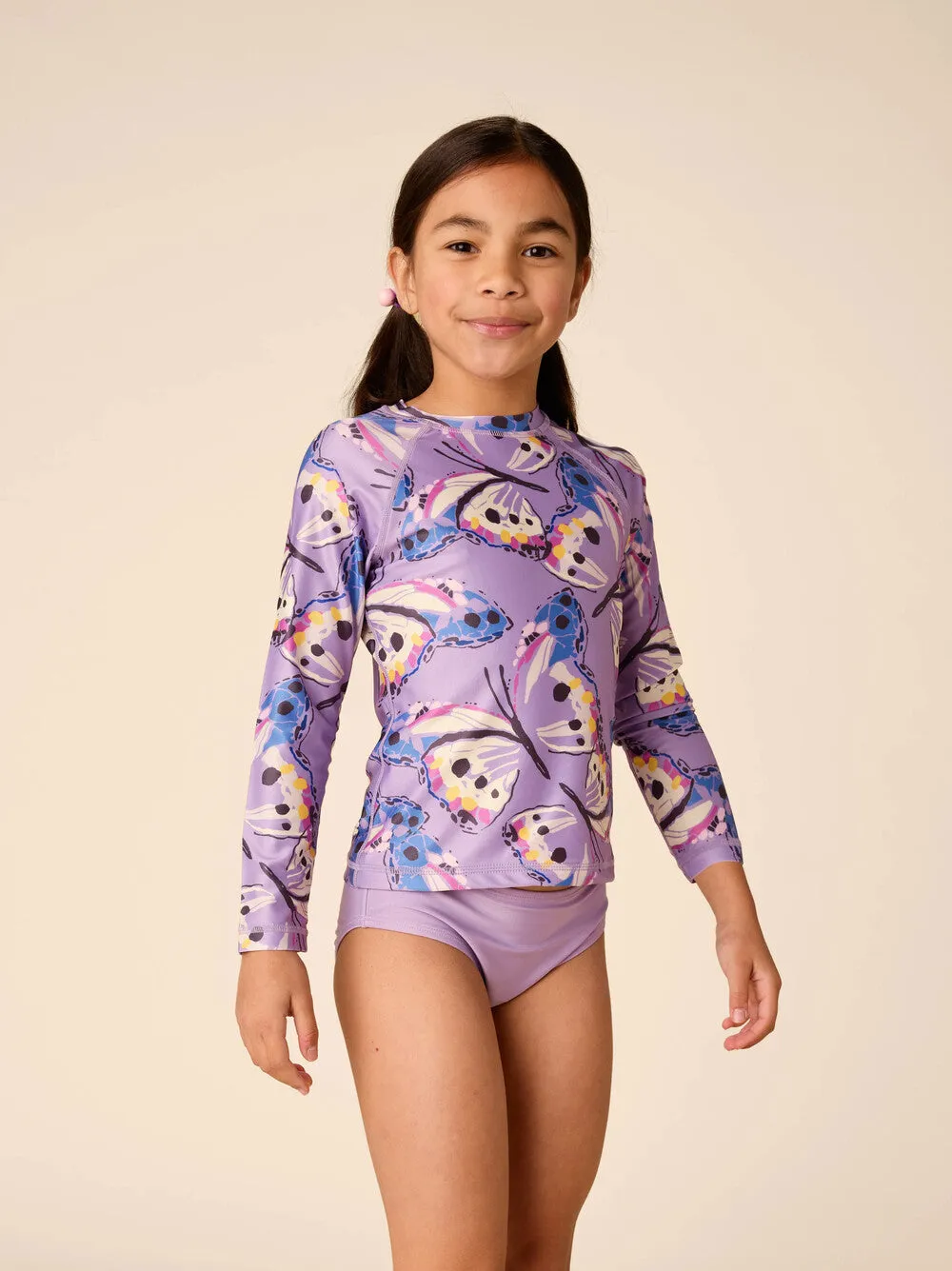 Tea Carnival Butterfly Rash Guard Set
