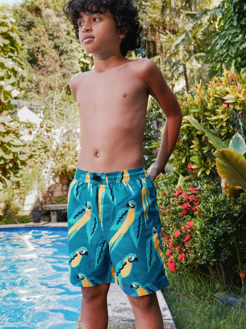 Tea Mid-Length Swim Trunks