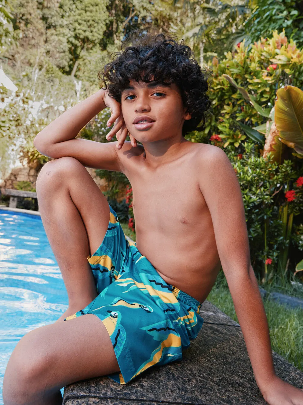 Tea Mid-Length Swim Trunks