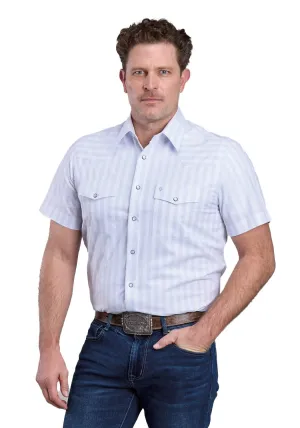 Tear Resistant Fabric Stetson Mens 2769 Western Stripe Blue/White 100% Cotton S/S Shirt All-Weather Wear stain resistant coating Stetson Mens 2769 Western Stripe Blue/White 100% Cotton S/S Shirt