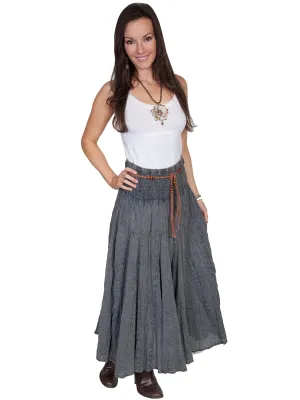 Temperature Regulating Scully Cantina Collection Skirt Charcoal 100% Cotton Vertical Full Length Scully Cantina Collection Skirt Charcoal 100% Cotton Vertical Full Length Multi Layer Knee Reinforcement