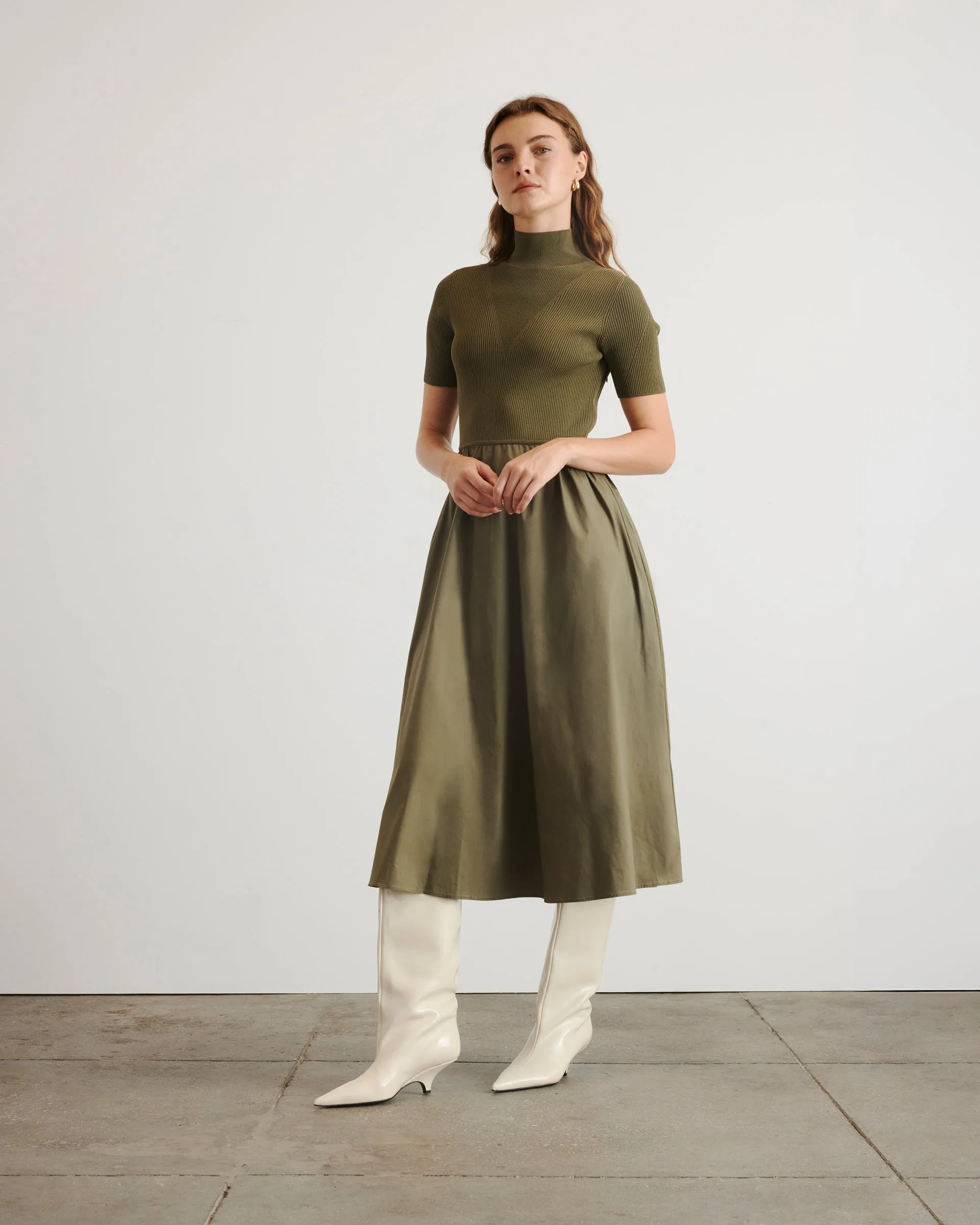 Semi Sheer Charming Style Teresa Knit Dress