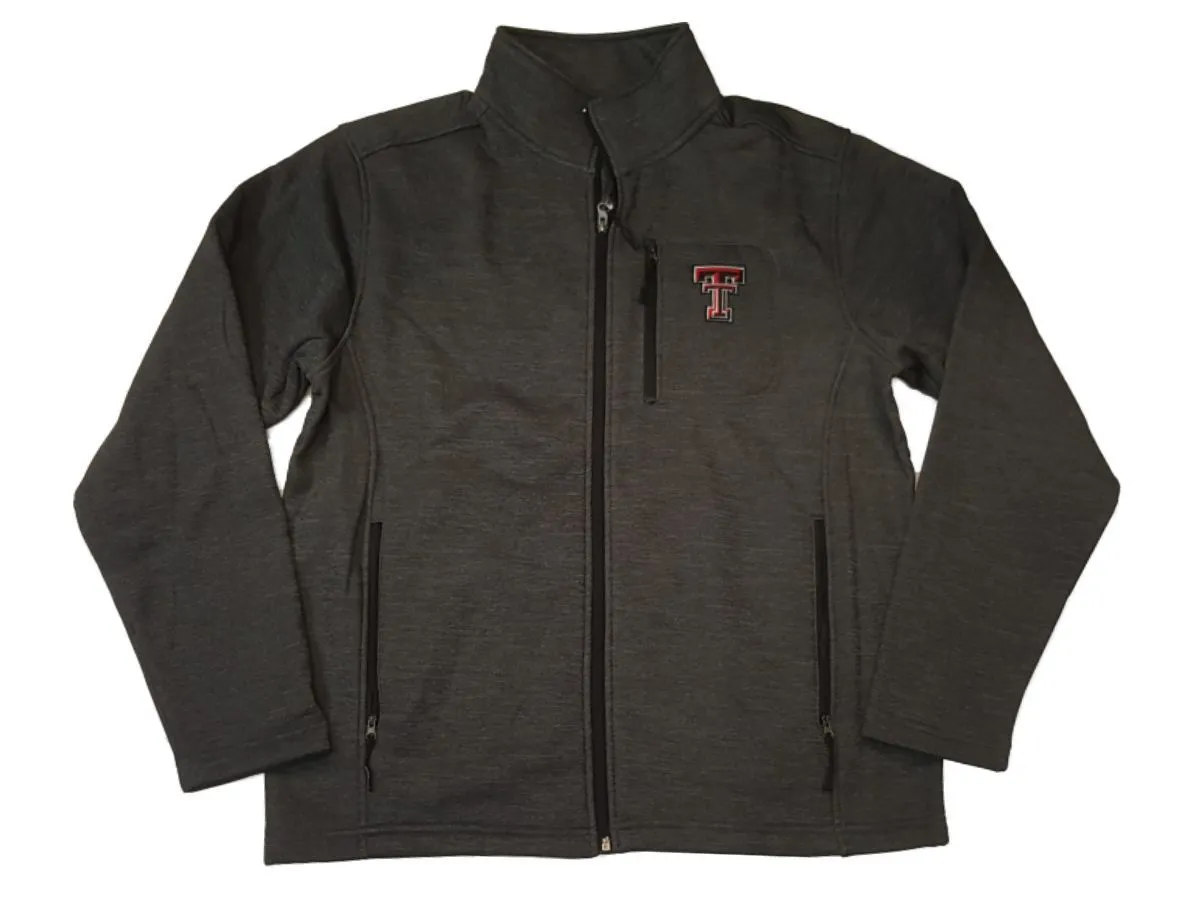 Texas Tech Red Raiders Colosseum Charcoal Gray Full Zip Performance Jacket (L)