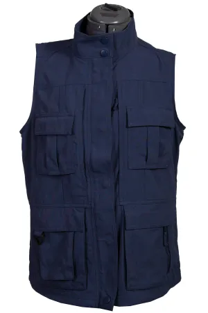 Textured Feel Scully Womens Indigo Nylon Multi-Pocket Vest Scully Womens Indigo Nylon Multi-Pocket Vest Sleek Waist All Around Fit