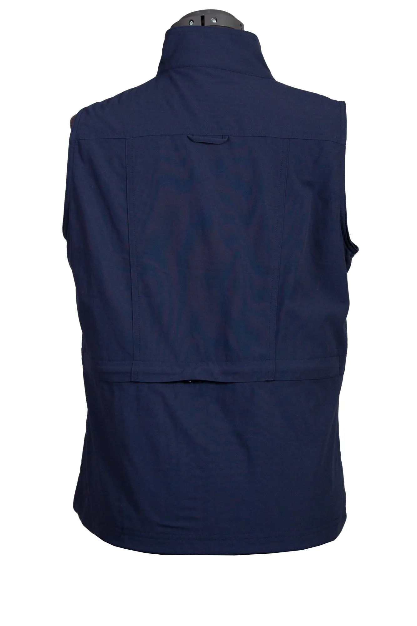 Scully Womens Indigo Nylon Multi-Pocket Vest Stretch Free Fit Weekend Style Casual Parent Style