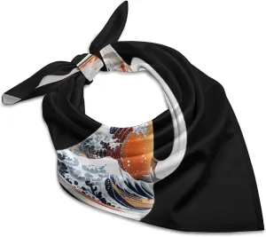 The Great Wave of Beer Square Head Scarves Cute Funny Hair Scarf Kerchief Neckerchief Headband Neck Wraps