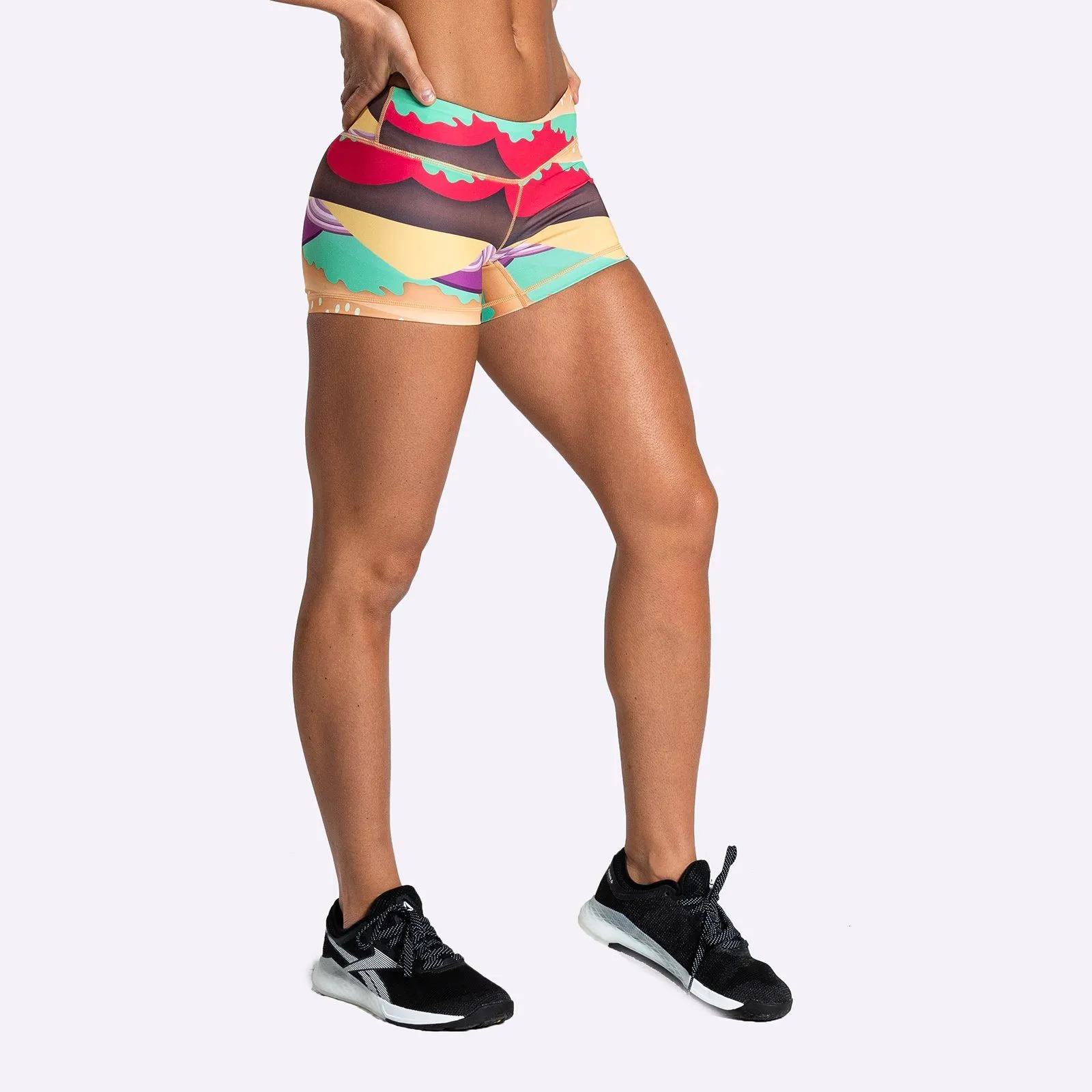 The WOD Life - Women's Limited Edition Balance Shorts - FLEX ROYALE WITH CHEESE