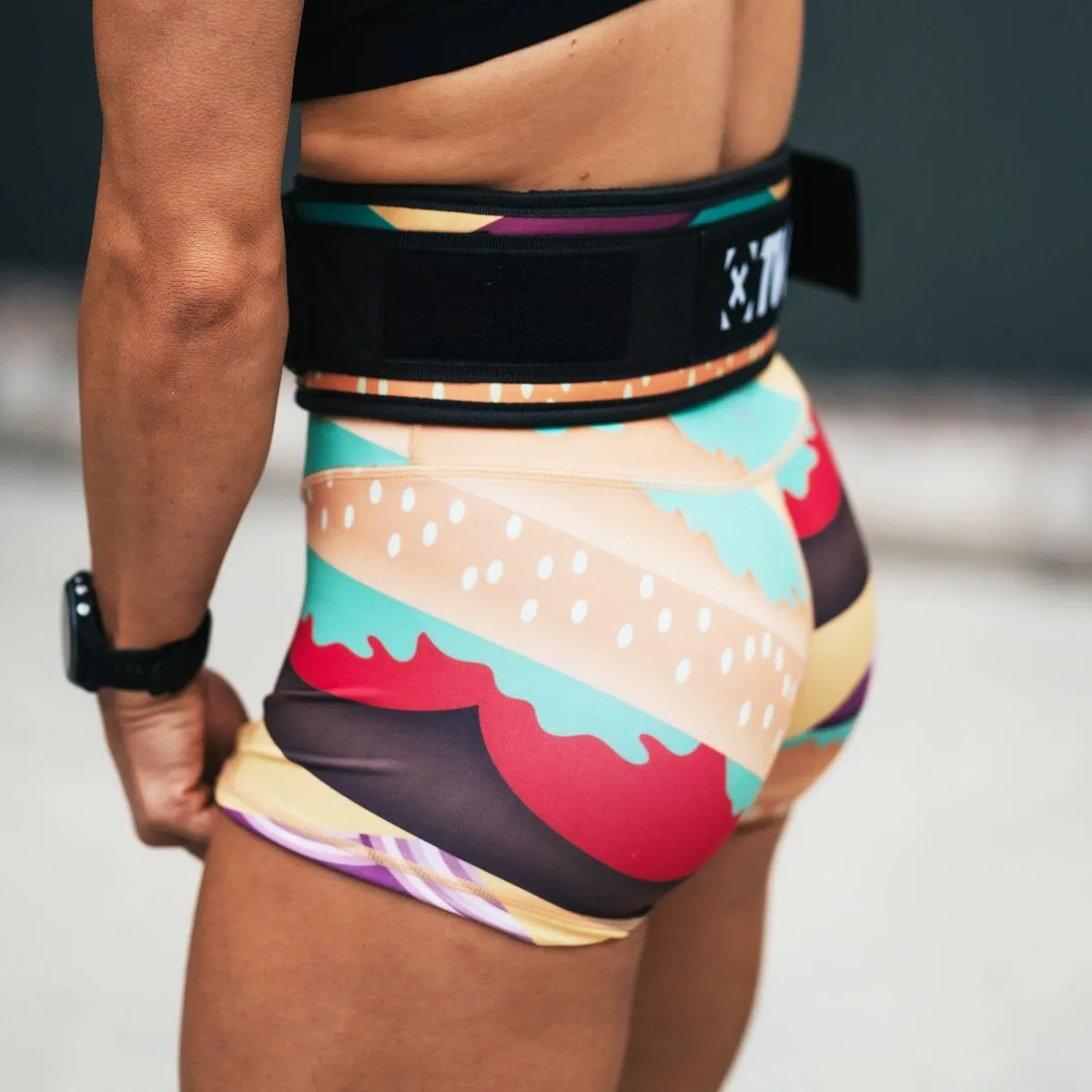 The WOD Life - Women's Limited Edition Balance Shorts - FLEX ROYALE WITH CHEESE