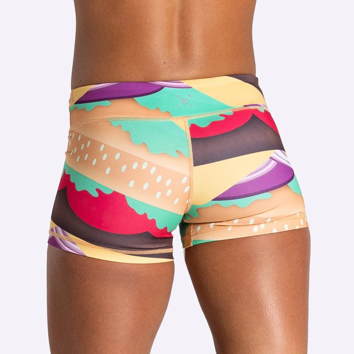 The WOD Life - Women's Limited Edition Balance Shorts - FLEX ROYALE WITH CHEESE