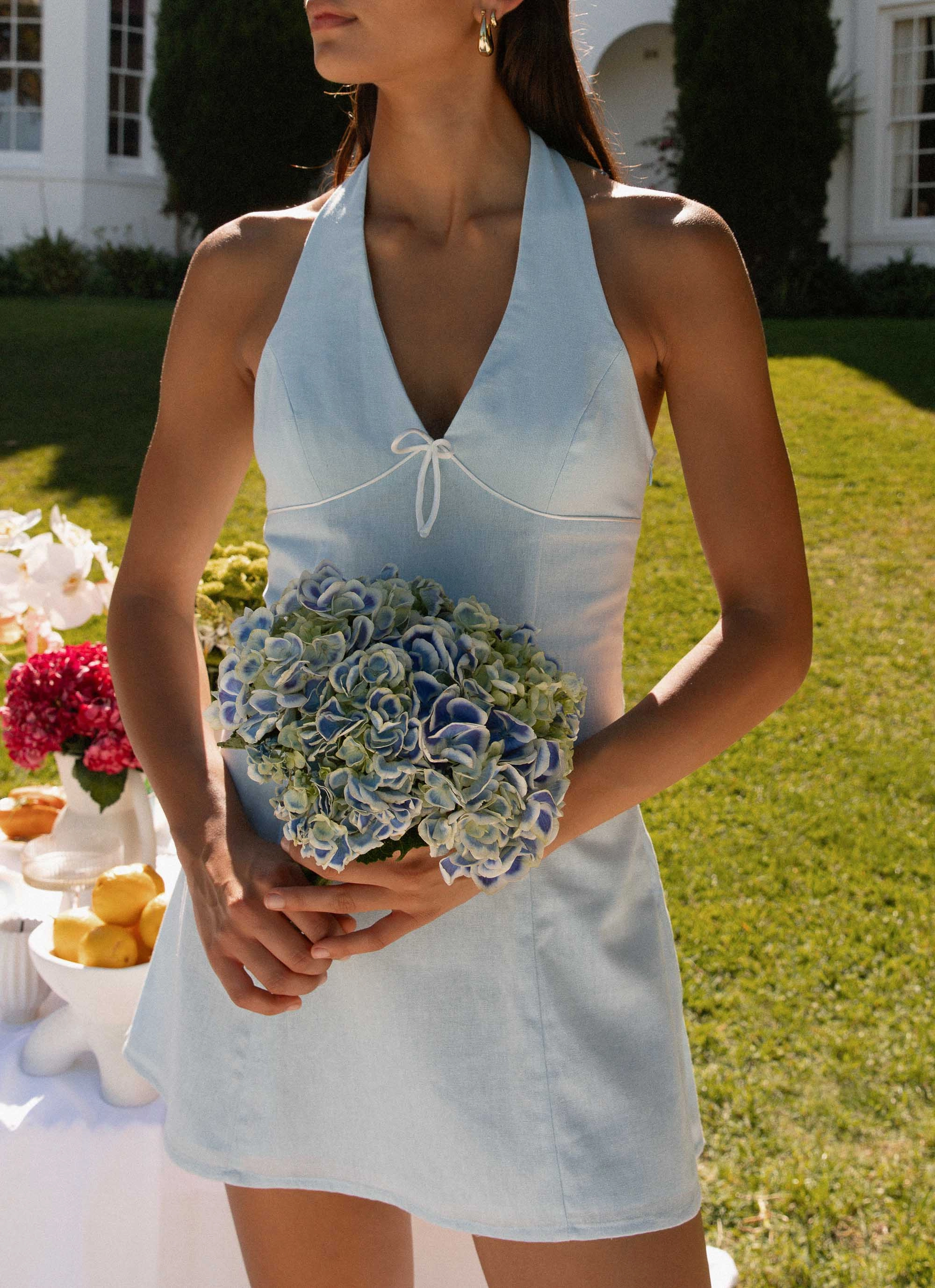 Bronte Mini Dress - Blue Go To Wear Airy Layer