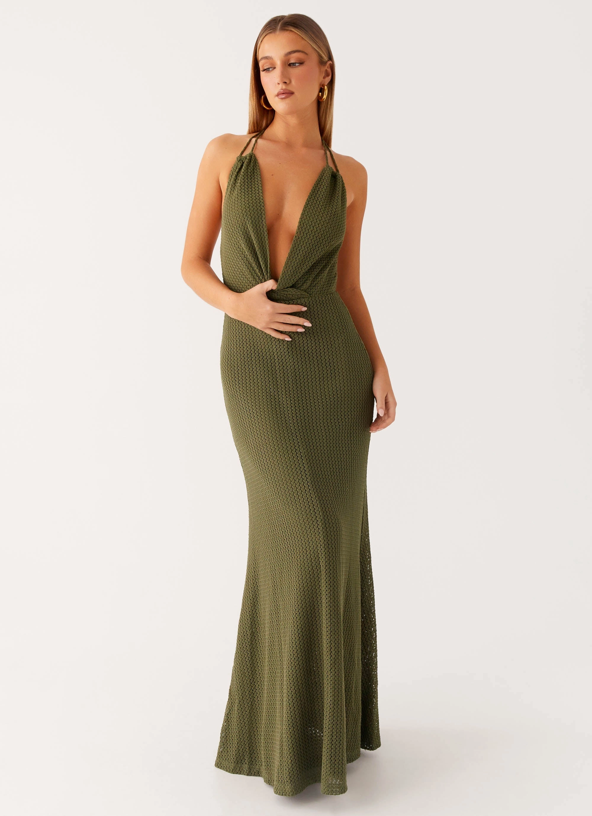 Thora Maxi Dress - Olive Balanced Tone
