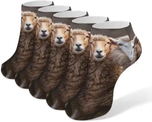 Three Sheeps 5 Pairs Unisex Activewear Ankle Socks Lightweight Low Cut And No Show Socks