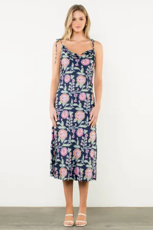 TIE STRAP FLORAL SLIP DRESS Tiered Layers TIE STRAP FLORAL SLIP DRESS Soft and Light