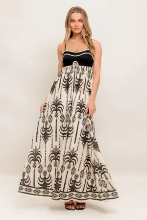 Timeless Comfort Wear Sophia Palm Maxi Dress Effortless Layering Lightweight Fit Sophia Palm Maxi Dress