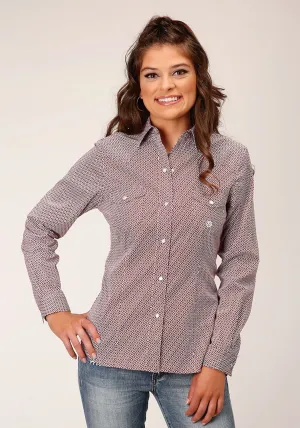 Timeless Fit Roper Womens Climbing Diamond Red Cotton Blend L/S Shirt Perfect Layer Roper Womens Climbing Diamond Red Cotton Blend L/S Shirt