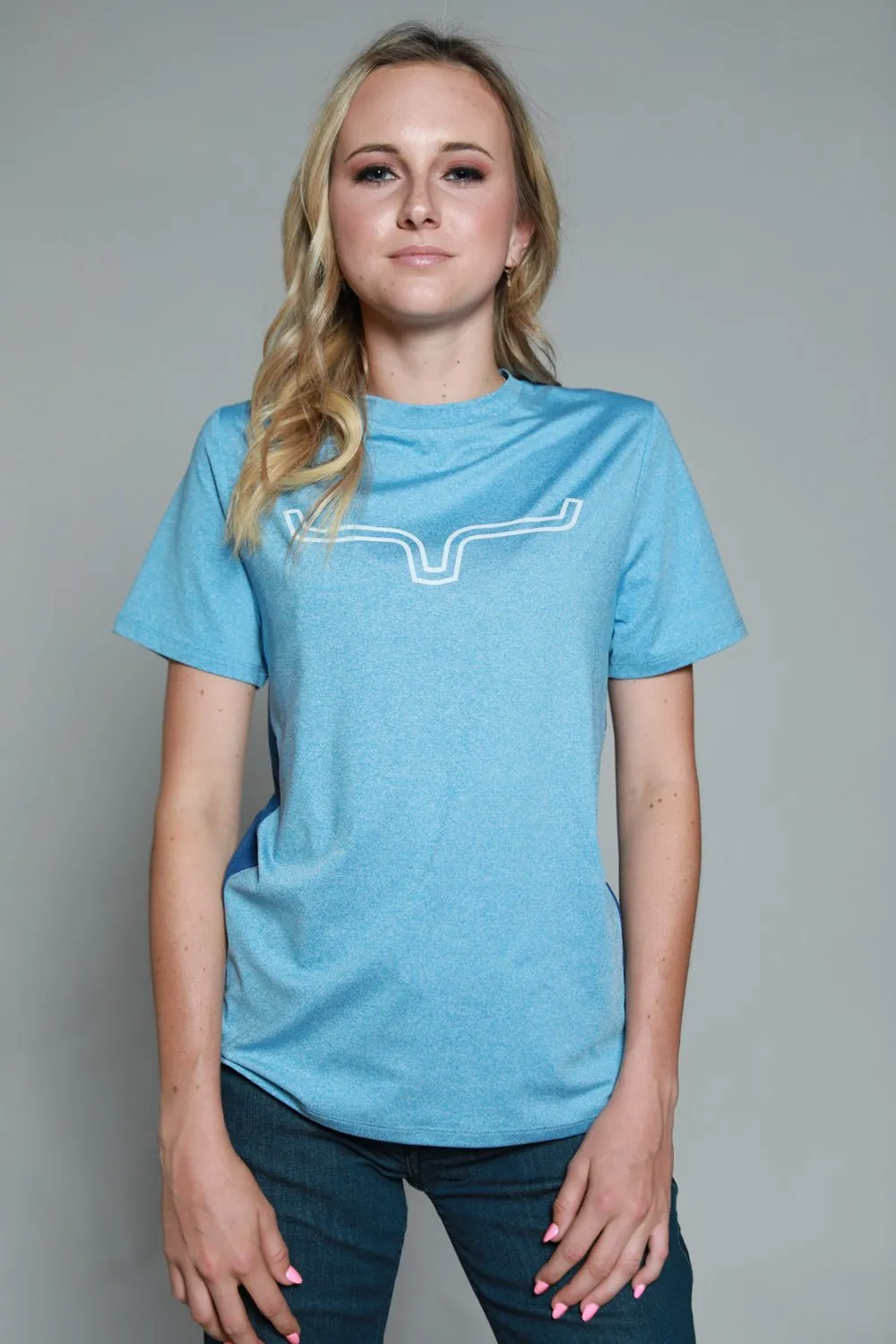 Trend-Driven Kimes Ranch Womens Phase 2 Tech Tee Turquoise Polyester S/S T-Shirt