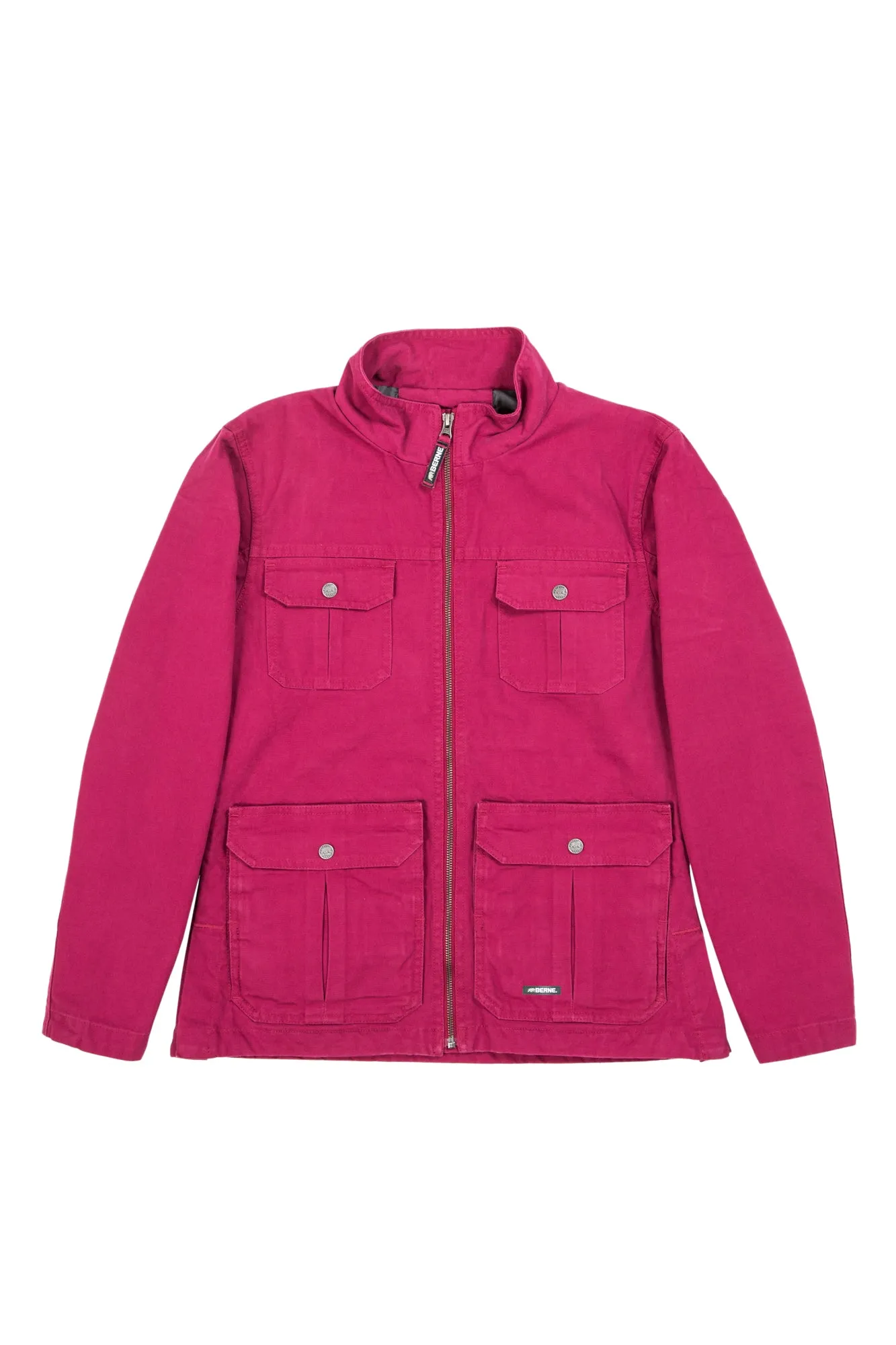 Berne Pomegranate 100% Cotton Ladies Sierra One One Jacket Sustainable Evening Stroll Casual Classic Five Pocket Design