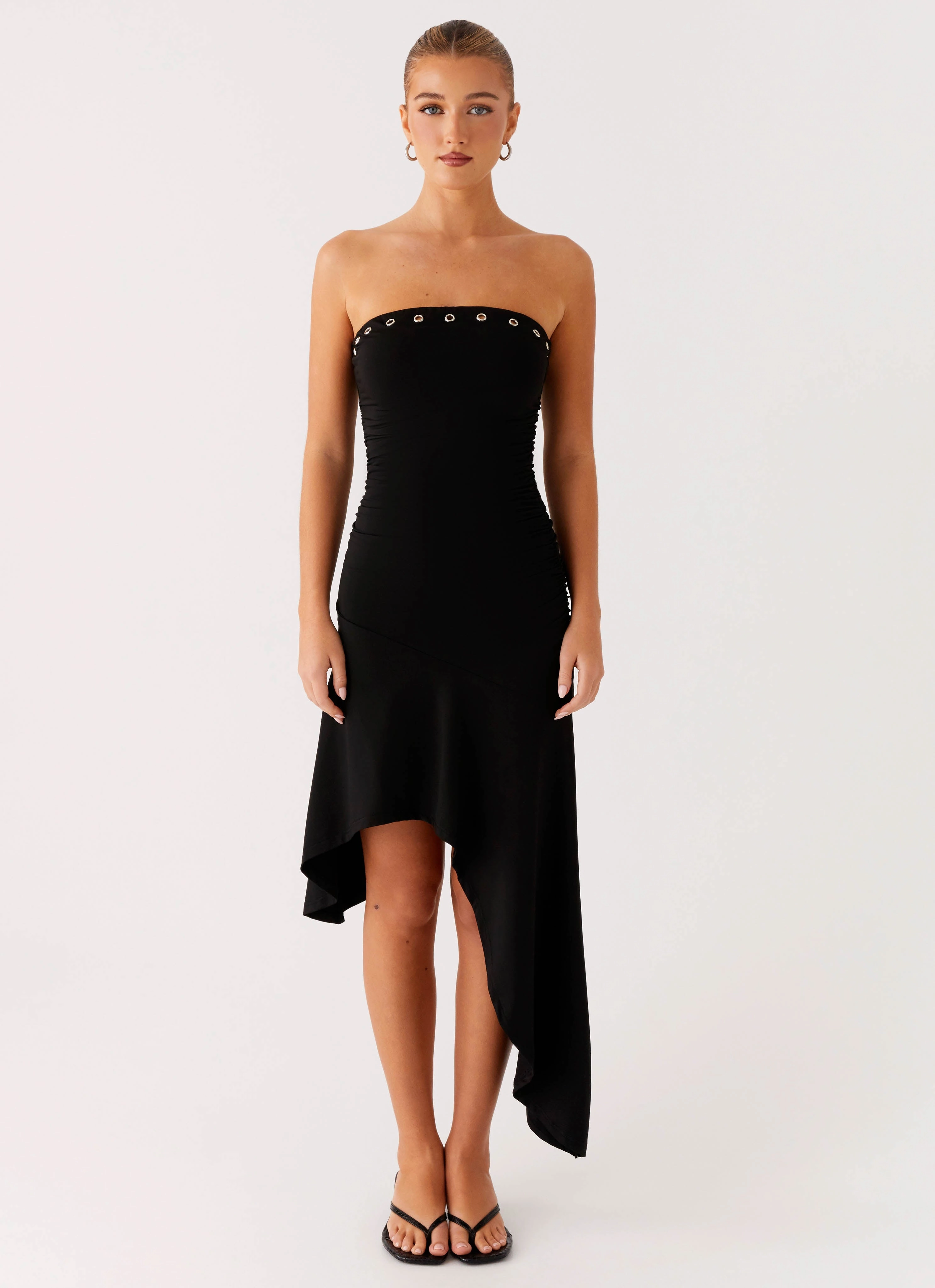 Unapologetic Midi Dress - Black Sleek Outline