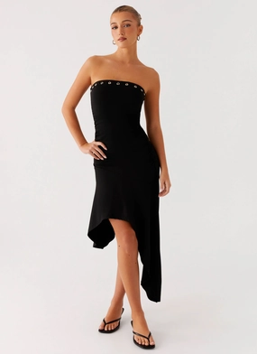 Timeless Layering Unapologetic Midi Dress - Black Unapologetic Midi Dress - Black Modern and Feminine Day Fit