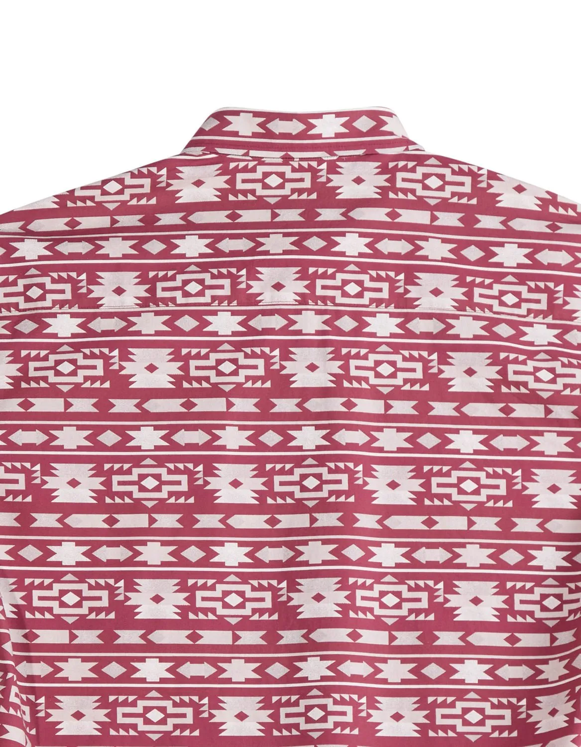 Tin Haul Mens Aztec Stripe Wine/White 100% Cotton S/S Shirt Essential Layer